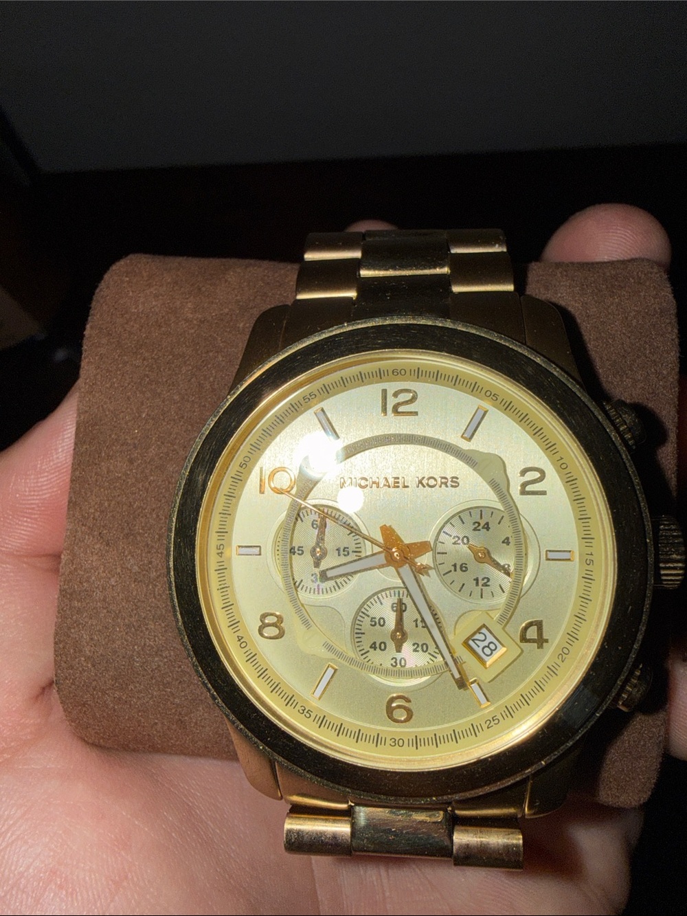 Michael Kors Gold Tone Stainless Steel Chronograph Watch - Picture 5 of 6